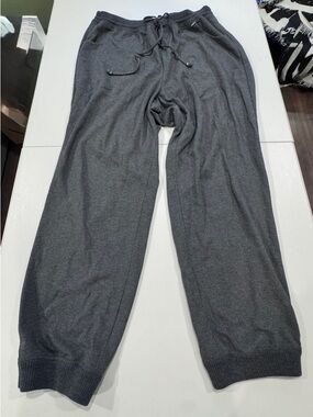 St John Charcoal Gray Knit Jogger Pants - Relaxed Fit XL